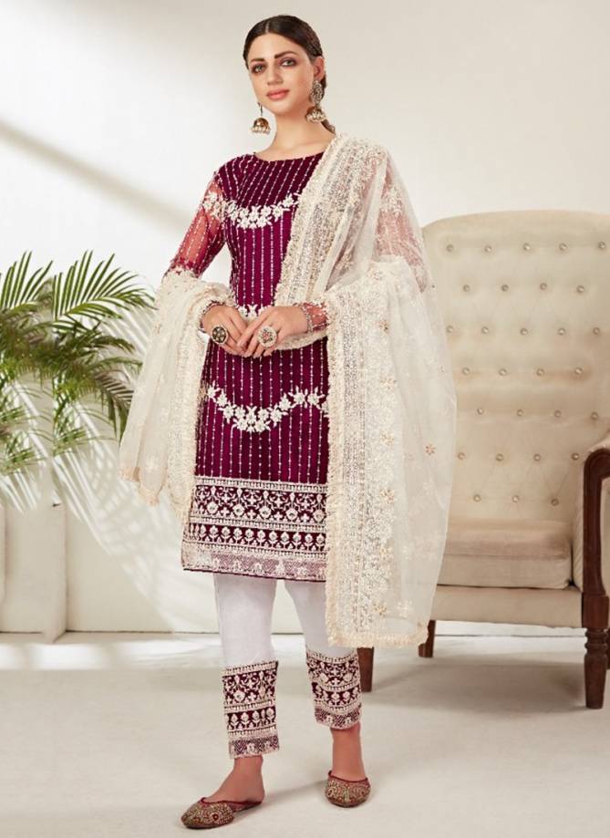 AAWIYA AAYAT VOL 1 Designer Fancy Stylish Festive Wear Heavy Butterfly Net With Front And Back Embroidery Work Pakistani Salwar Suit Collection